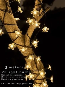 1入組派對&假期環境室內室外櫻花燈簾適用於節日裝飾用品