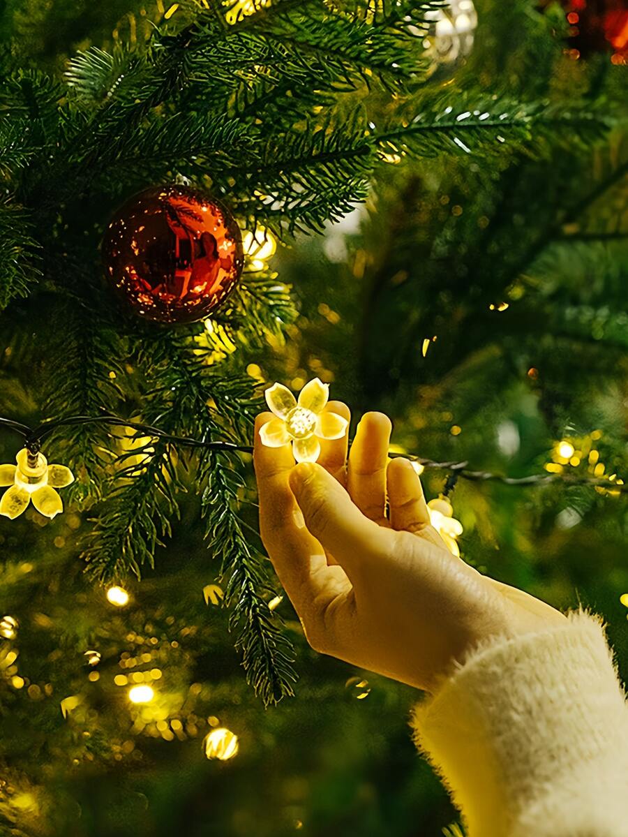 1入組派對&假期環境室內室外櫻花燈簾適用於節日裝飾用品