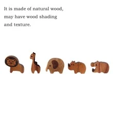 1SET Cute Dark Wooden Animal Shape Small Hook, Home Wall Storage Hook Drawer Cabinet Small Handle With Adhesive And Screws