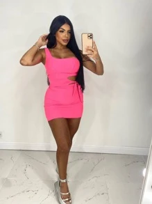 Women Dresses - Pink - View 2