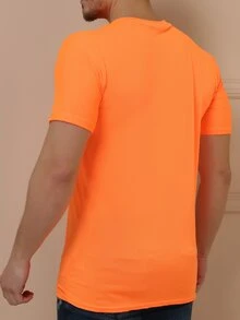 Men T-Shirts - 橘色 - 查看 3