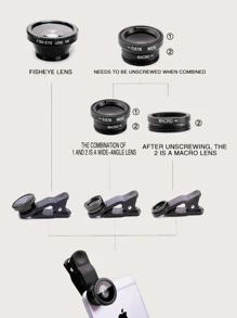 DeTODO Lente Clip de Ojo de Pez de Celular 3 en 1 - Plateado - Ver 2