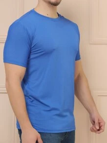 Men T-Shirts - 寶藍色 - 查看 1