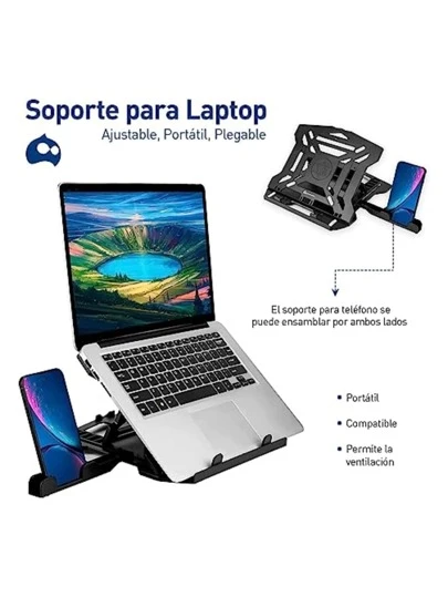 ¡Maximiza tu comodidad gamer! Descubre el Soporte Bluelander para Laptop y Celular: ergonómico, ajustable y resistente. ¡Encuentra el tuyo ahora!