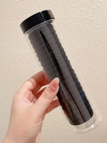 20入組女士多色彈性迷你髮圈，毛巾髮圈，盒裝，彈性馬尾扣，適用於日常休閒使用