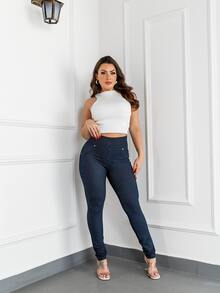 Women Jeans - Màu xanh lam - Xem 7