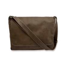 Bolsa Transversal Carteiro Couro Pu Pequena - Caramelo - Visão 1