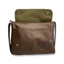 Bolsa Transversal Carteiro Couro Pu Pequena - Caramelo - Visão 7