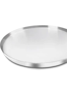 Kit 3 Formas Pizzas - 30 - 35 - 40cm - Prata - Visão 2
