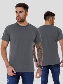 Men T-Shirts - 深灰色 - 查看 2