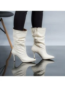 Women Fashion Boots - White - View 1
