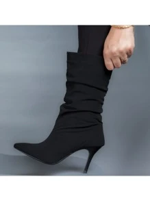 Women Fashion Boots - 黑色 - 查看 1