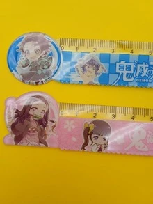 15cm KAWAII RULER BOX WITH 100 Pcs TWO DIFFERENT COLORS AND DESIGNS - 彩色 - 查看 3