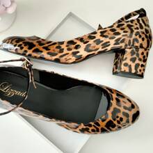 Zapatillas animal print - Café integral - Ver 2