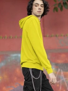 Men Sweatshirts - 黃色 - 查看 3