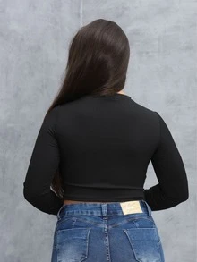 Women T-Shirts - 黑色 - 查看 2