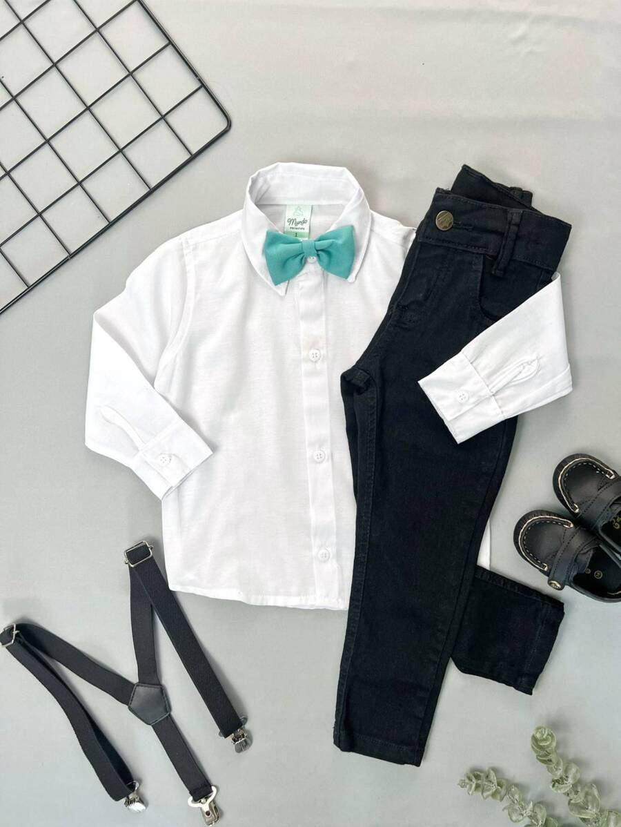 Toddler Boy Two-piece Outfits - màu đen - Xem 1