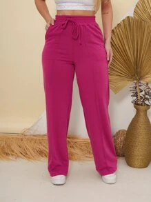 Women Pants - 玫瑰紅 - 查看 3