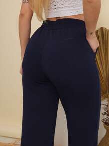 Women Pants - Navy Blue - View 6