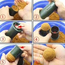 1pc Military Green PP Bait Maker, 40mm Diameter Round Bait Maker For Carp Fishing, Baiting, Hooking - Army Green - View 3