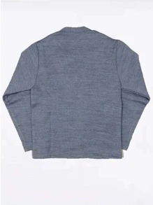 Suéter Cerrado Cuello V Uniforme Escolar Punto Roma Tallas Reducidas - Gris - Ver 4