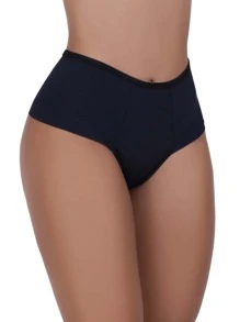 Biografia da Moda Calcinha Athena Modeladora de Microfibra Feminina - Preto - Visão 2