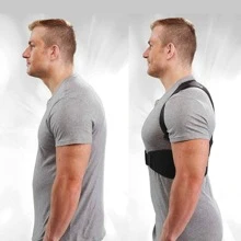 Corrector De Postura Faja Correctora De Espalda Mujer Y Hombre Ajustable - Negro - Ver 2