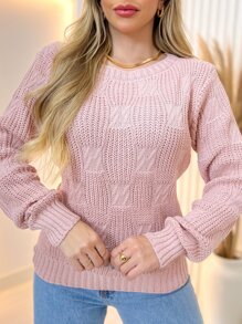 Women Sweaters - 淺粉色 - 查看 3