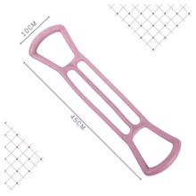 Banda Elástica De Goma Con Manija Gym Gimnasio Ejercicio - Rosa - Ver 2