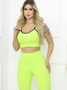 Women Sports Sets - Màu xanh chanh - Xem 4