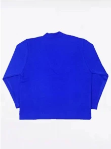 Closed V Neck Sweater Roma Knit School Uniform Reduced Sizes - Royal Blue - View 4