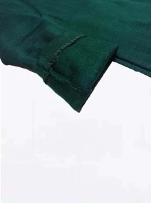 Suéter Cerrado Cuello V Uniforme Escolar Punto Roma Tallas Reducidas - Verde Oscuro - Ver 5
