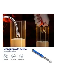 Encendedor Electrónico Bluelander de Aleación de Zinc con Cuello Flexible y Carga USB - Azul - Ver 5