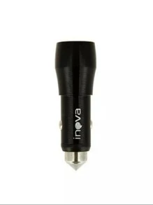 Carregador Inova para Celular Veicular Carro Fonte 2 entradas  USB Turbo Rápido - Preto - Visão 2