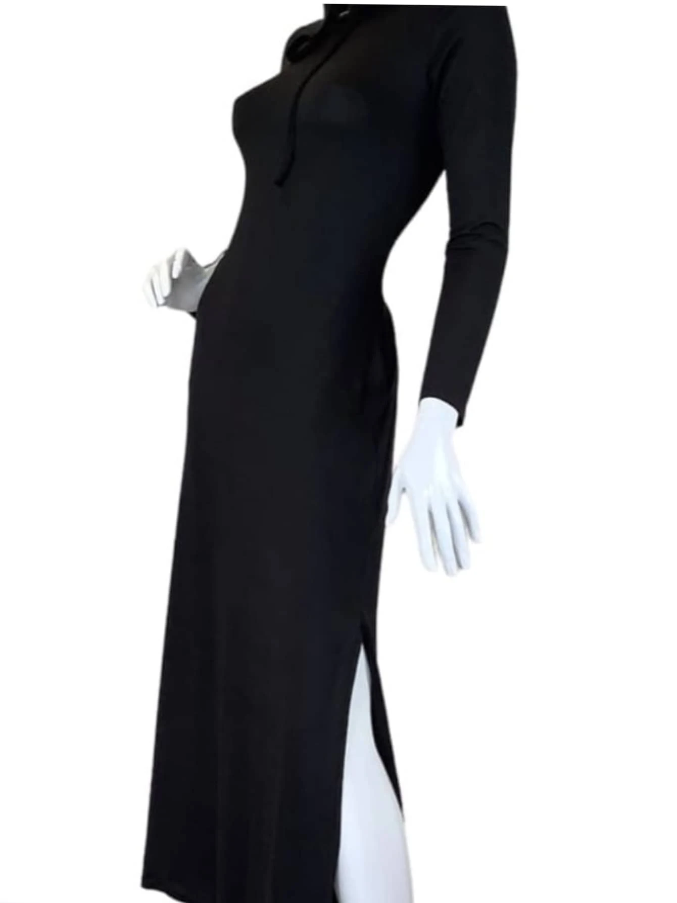 Max Vestido con Gorro Tela fresca - Negro - Ver 1