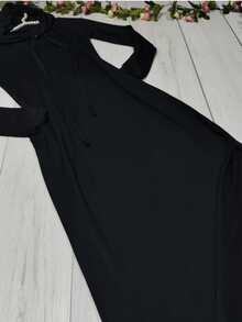 Max Vestido con Gorro Tela fresca - Negro - Ver 2