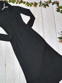 Max Vestido con Gorro Tela fresca - Negro - Ver 5