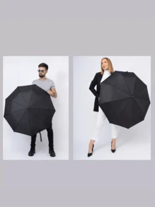 Umbrella And Rain Hat Umbrella - Black - View 4