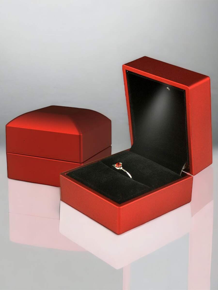 LED Light Ring Gift Box - Red - View 1