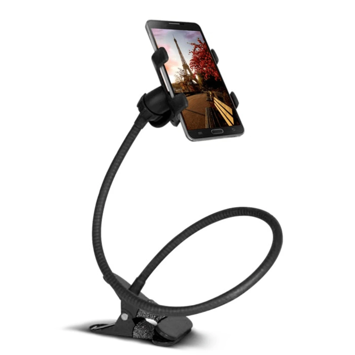 Soporte Clip Universal Flexible Para Celular Escritorio Mesa - Negro - Ver 1