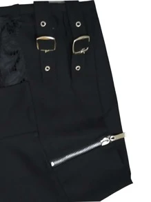 pantalon leggins con encaje - Negro - Ver 5