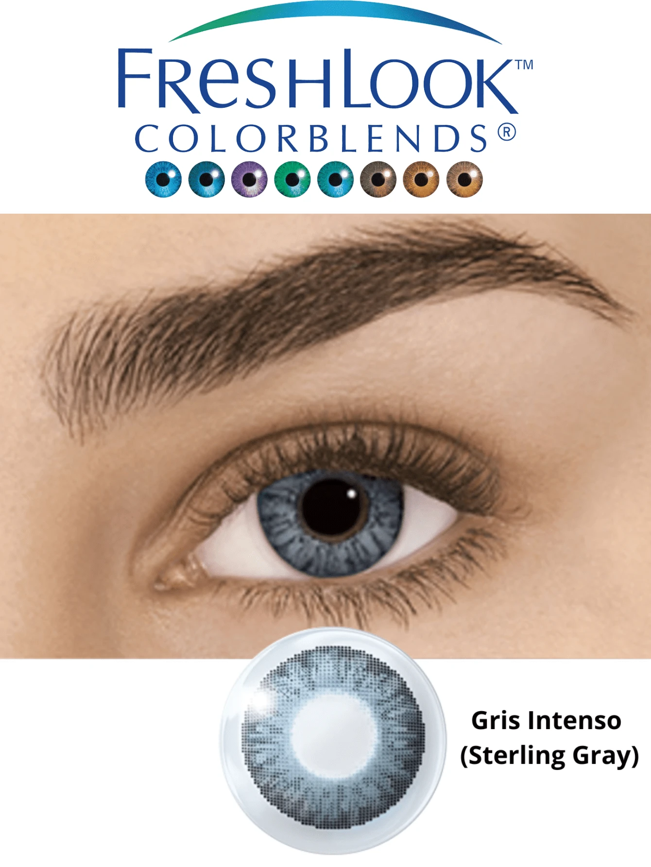 Fresh Look Pupilentes Fashion Colors With Case Included. - Dark Grey - View 1