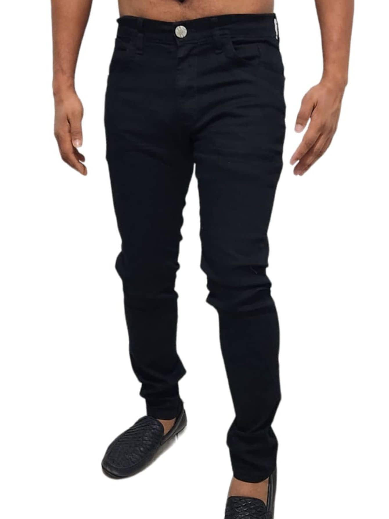 CALÇA JEANS MASCULINA ROTA - Preto - Visão 1