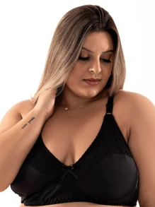 Plus Size Bras & Bralettes - màu đen - Xem 2