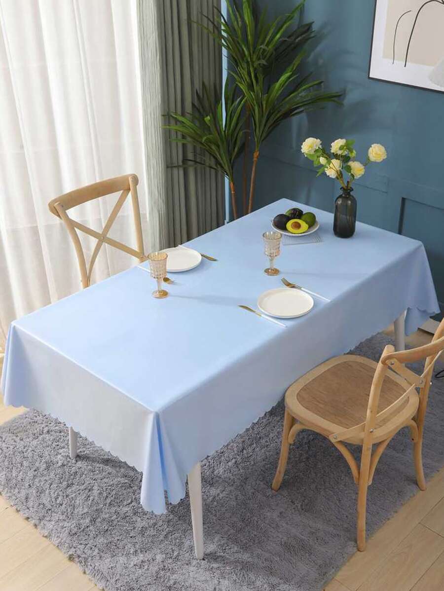 Light Blue Tablecloth For Table Decoration (1 Piece) - Baby Blue - View 1