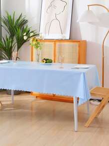 Light Blue Tablecloth For Table Decoration (1 Piece) - Baby Blue - View 3