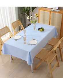 Light Blue Tablecloth For Table Decoration (1 Piece) - Baby Blue - View 4
