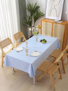 Light Blue Tablecloth For Table Decoration (1 Piece) - Baby Blue - View 5