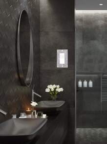 1 件壁板插座盖，电源插座插头盖，标准尺寸 4.50 英寸 X 2.76 英寸，银色水钻闪亮装饰灯开关盖板，适用于卧室配件家居装饰，贴纸，墙贴花，乙烯基贴花用于家居装饰，春季装饰物品让您的家焕然一新，节日装饰贴纸礼物生日毕业 - 銀色 - 查看 11