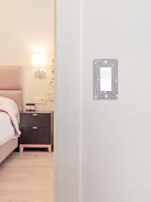 1 件壁板插座盖，电源插座插头盖，标准尺寸 4.50 英寸 X 2.76 英寸，银色水钻闪亮装饰灯开关盖板，适用于卧室配件家居装饰，贴纸，墙贴花，乙烯基贴花用于家居装饰，春季装饰物品让您的家焕然一新，节日装饰贴纸礼物生日毕业 - 銀色 - 查看 6